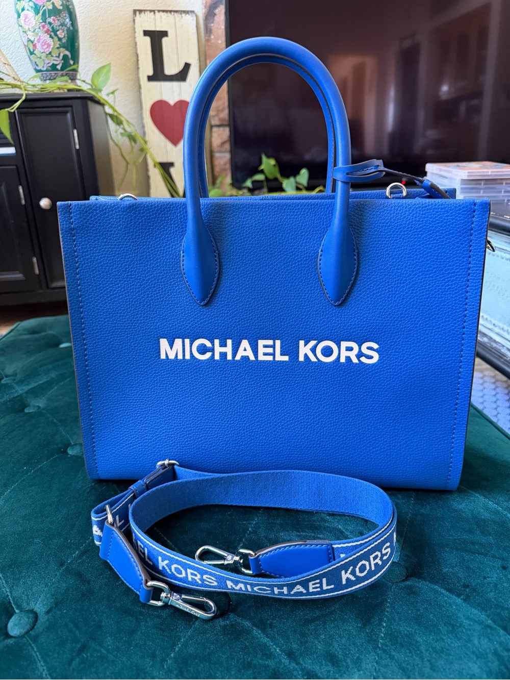 Michael Kors Mirella Galaxy Blue Medium Tote